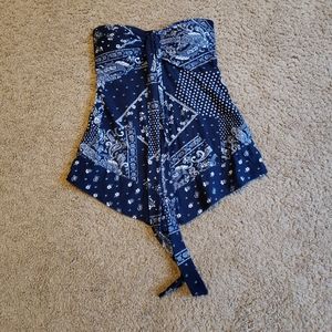 Bandana print halter top